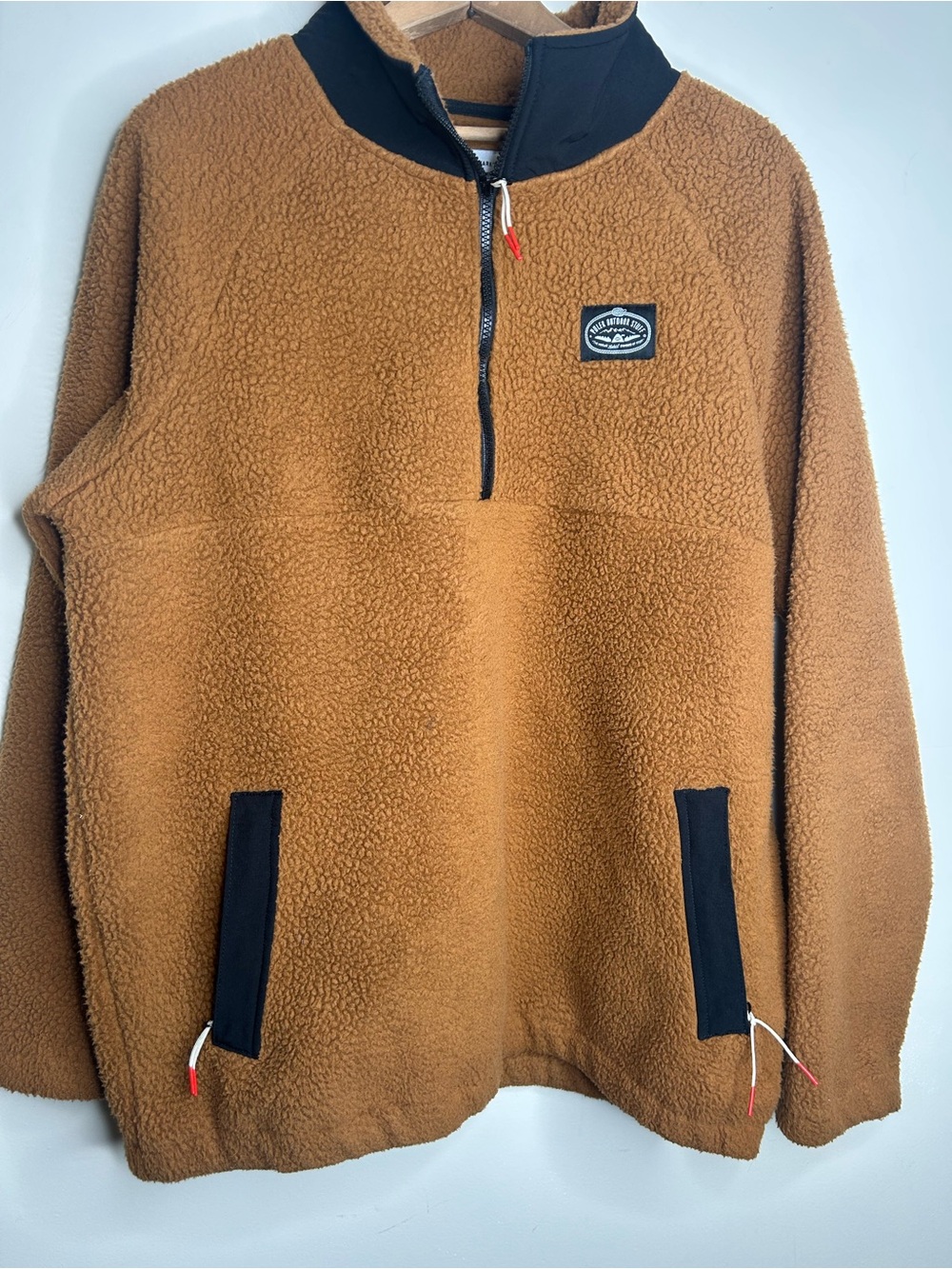 Poler Fleece Pull-over Men’s M Brown Camping Fall Hiking